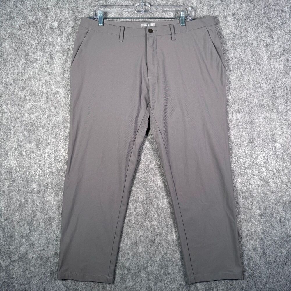 Ash & Erie Pants Mens 36x26 Gray Performance Lightweight Office Casual Golf